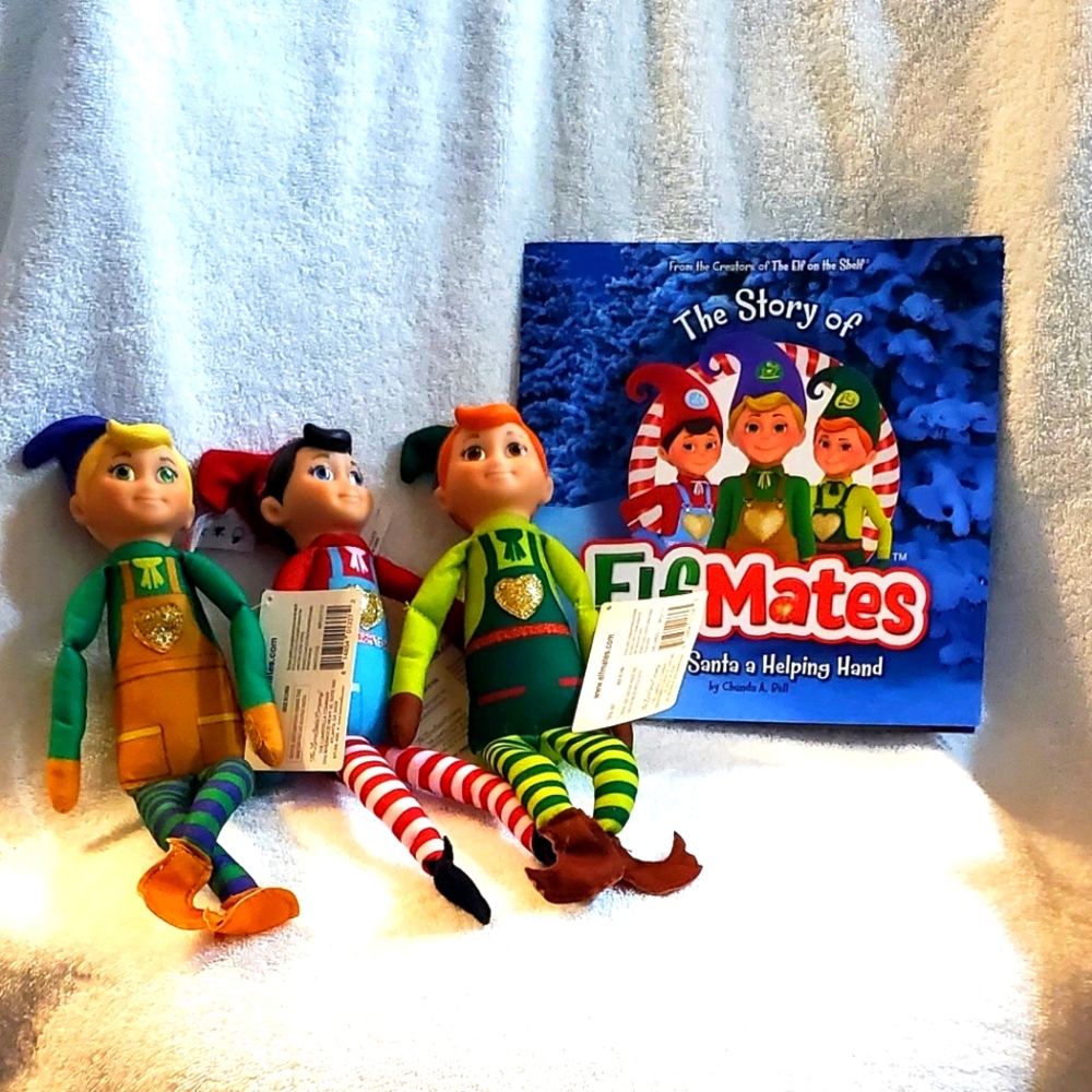 Complete Set Elf Mates with Book Brand New